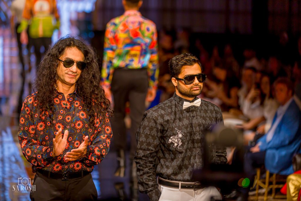 PRINTED WITH EMBROIDERY LONG-SLEEVED 100% COTTON SHIRT