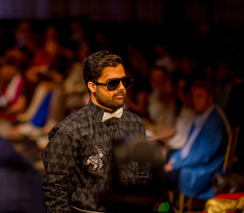 PRINTED WITH EMBROIDERY LONG-SLEEVED 100% COTTON SHIRT