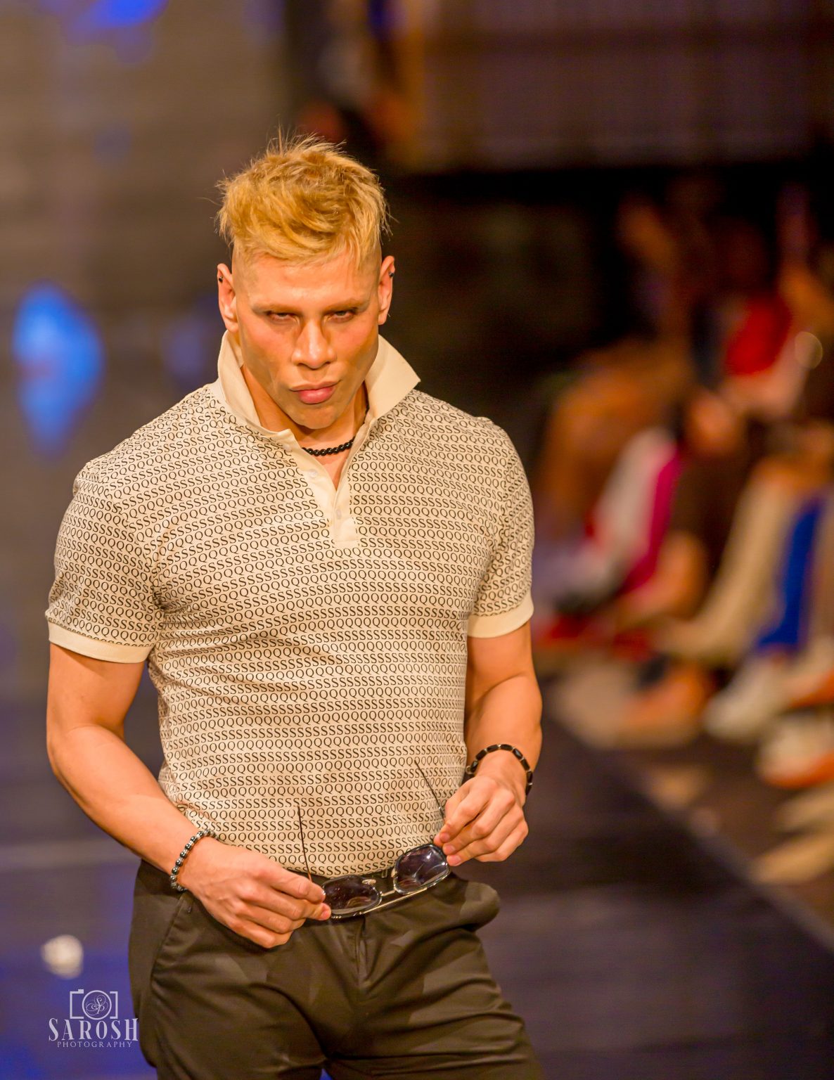 SQ MONOGRAM 100% COTTON POLO SHIRT