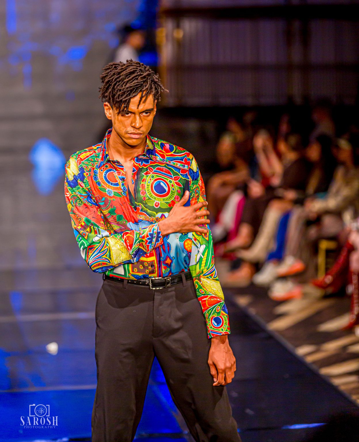 TRUCK ART LONG-SLEEVED 100% SILK SHIRT