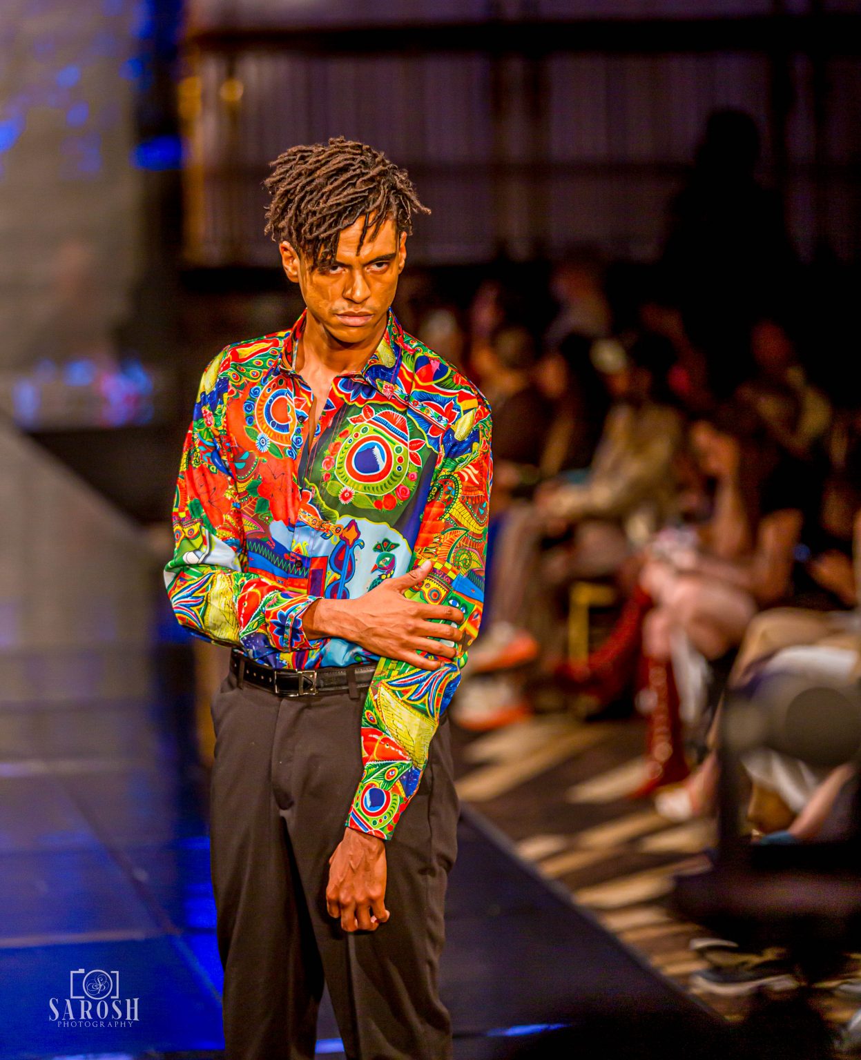 TRUCK ART LONG-SLEEVED 100% SILK SHIRT