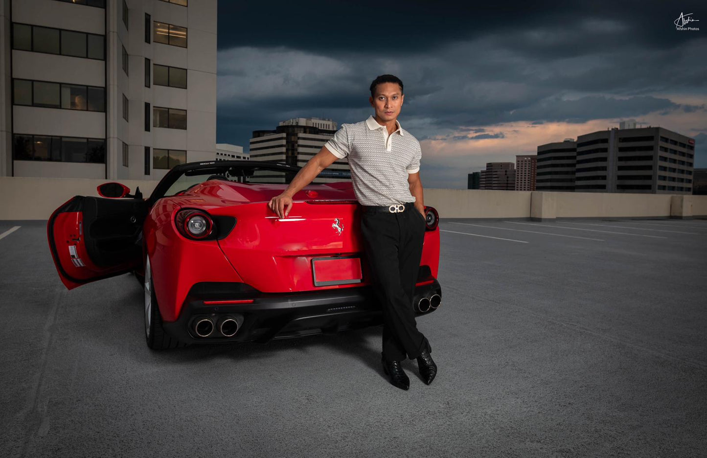 SQ MONOGRAM 100% COTTON POLO SHIRT