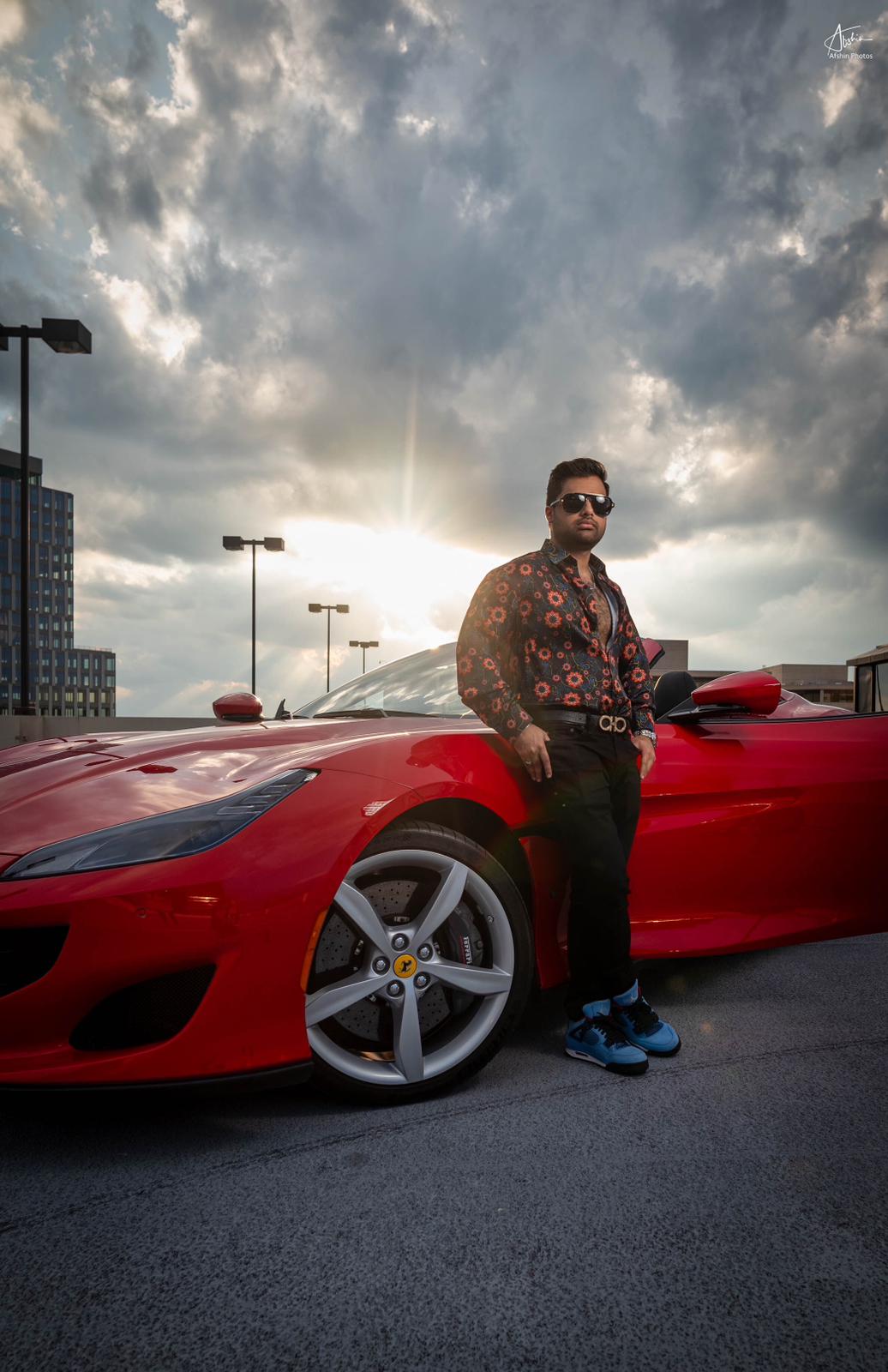 PRINTED FLORAL LONG-SLEEVED 100% SILK SHIRT