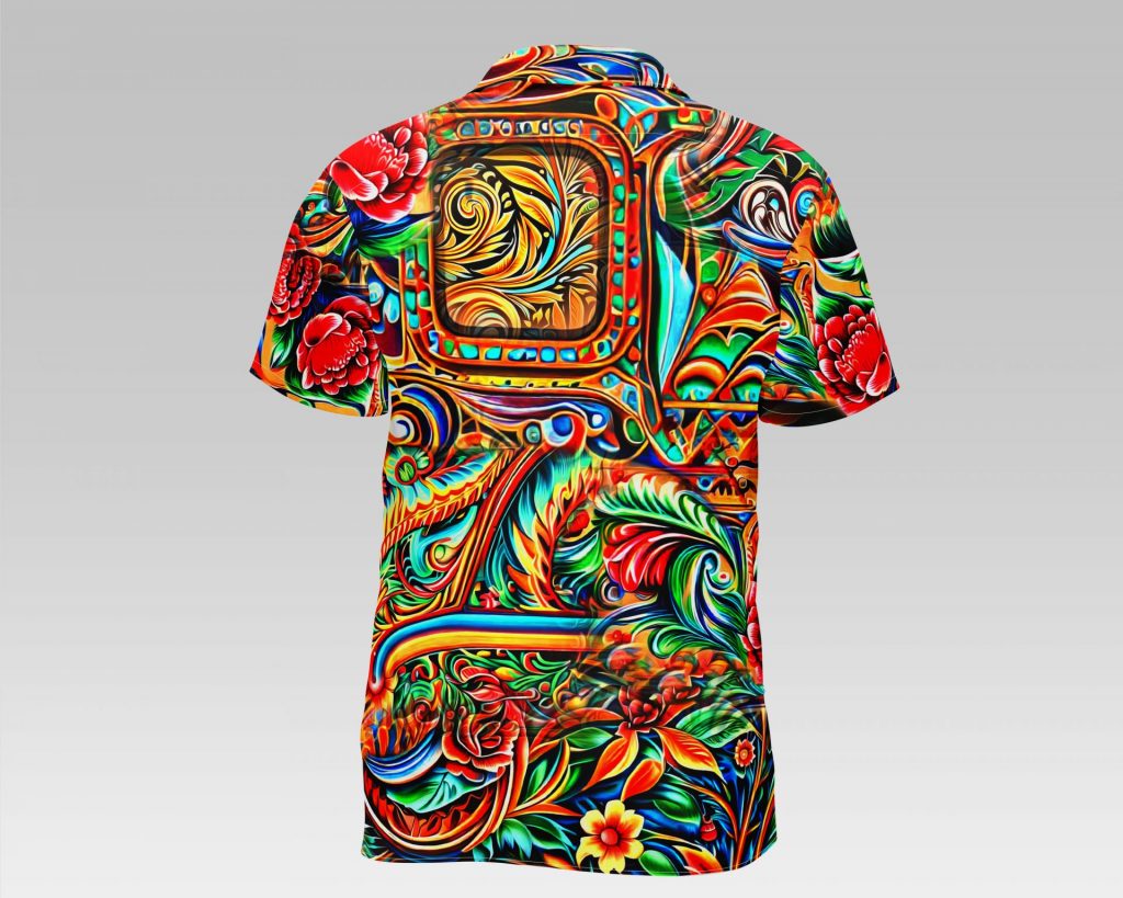 TRUCK ART SHORT-SLEEVED 100% SILK SHIRT